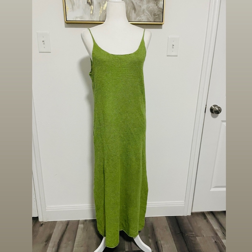100% Linen NWT XL Onia Open-back Crochet-knit Linen Midi Dress - Picture 4 of 7